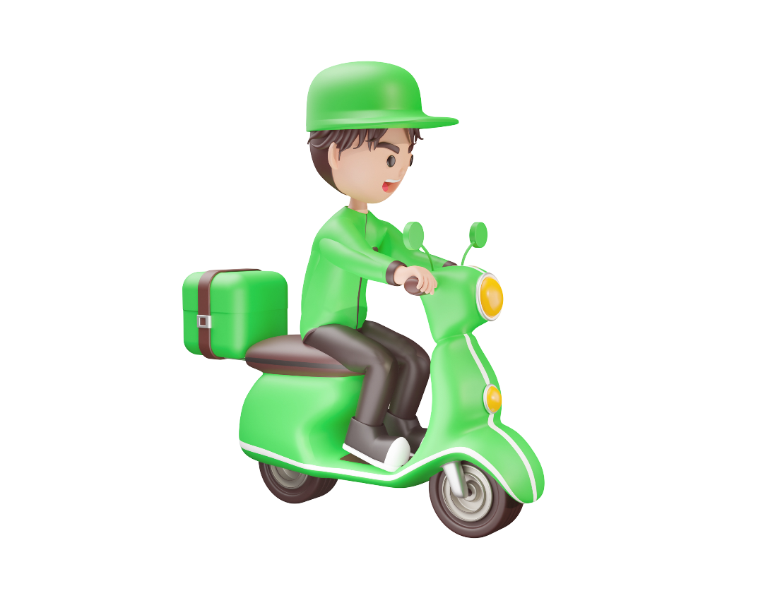 Online food ordering system illustration